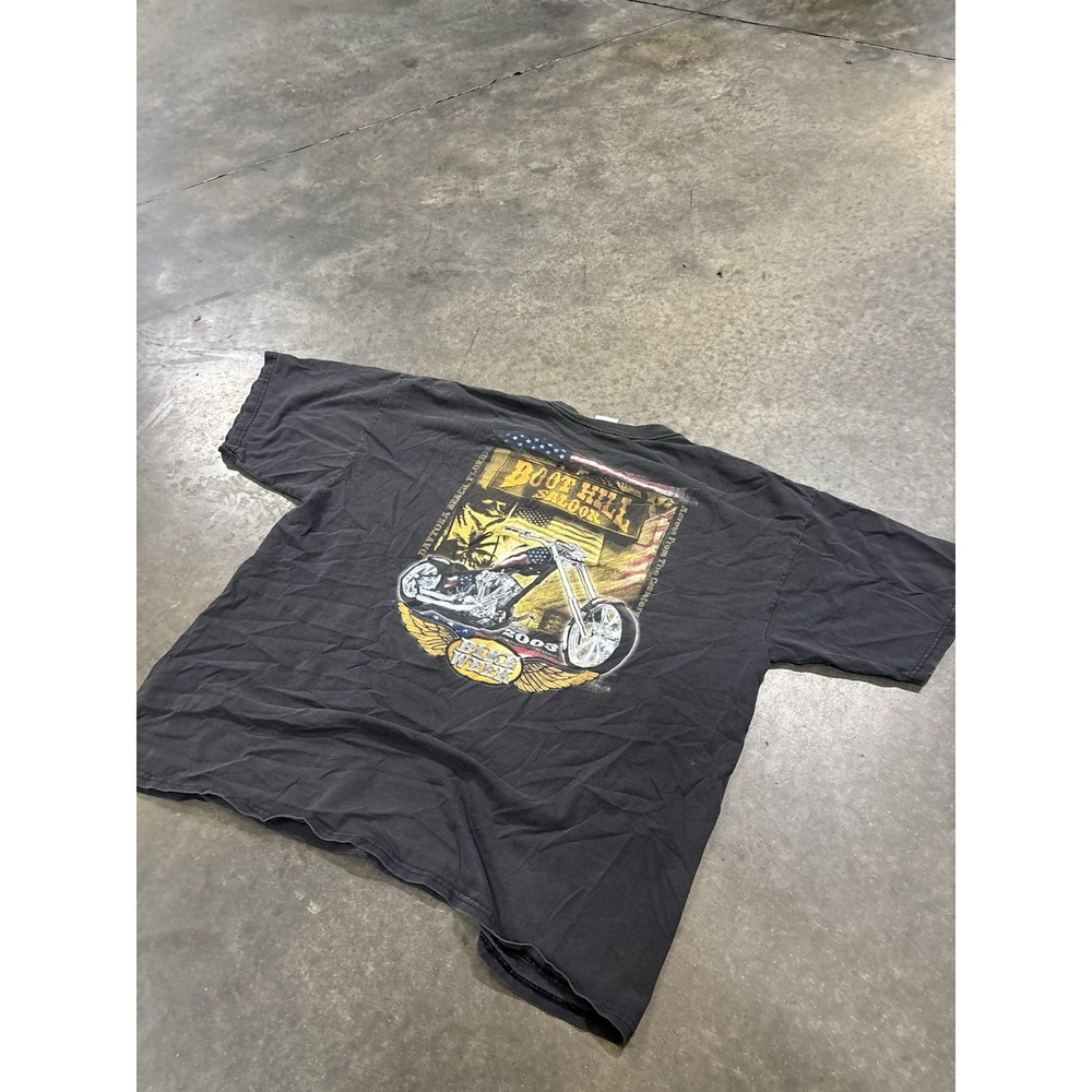 Vintage Y2K 2003 Boot Hill Saloon Bike Week T-Shirt Size XXL